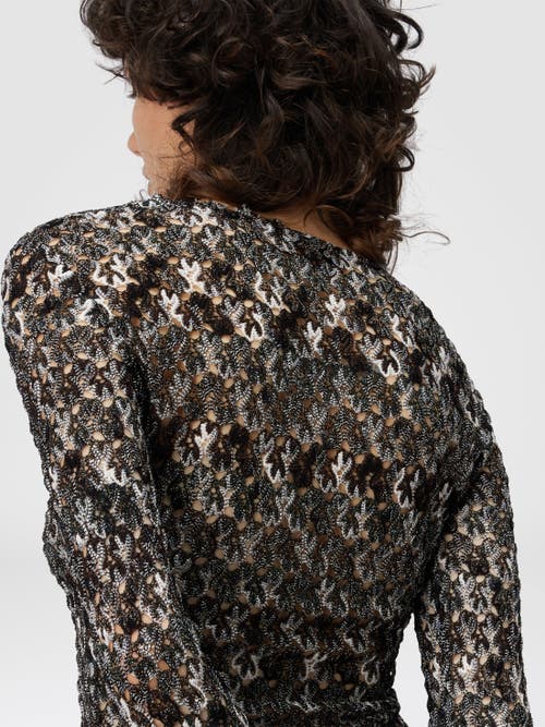 Missoni Slim Fit V-neck Sweater In Lace In Black