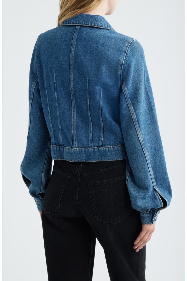 Pacey Crop Denim Jacket, Alternate, color, NAVILI