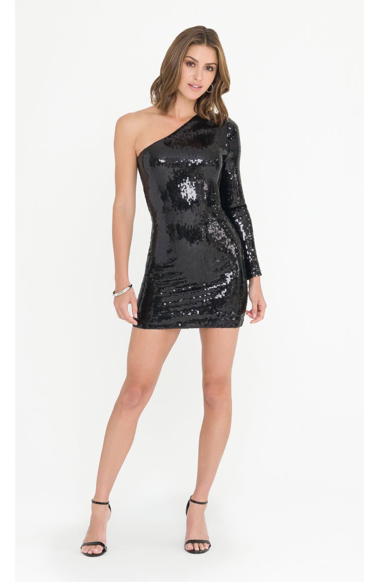 Generation Love Tracie Sequin Dress, Main, color, Black