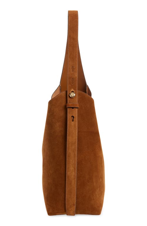 Tory Burch Romy Suede Hobo Bag In Brown