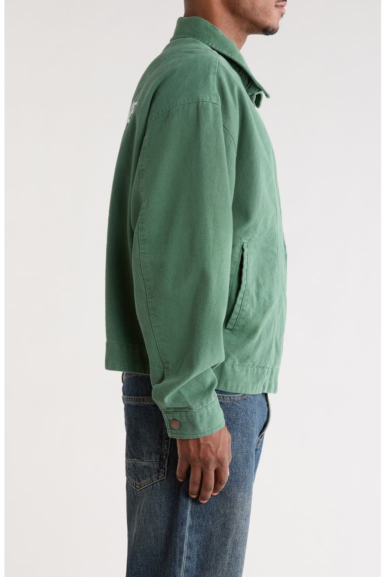 Delgado Seams Cotton Jacket, Alternate, color, GREEN
