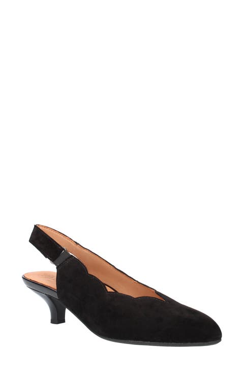 Hulda Kitten Heel Slingback Pump (Women)