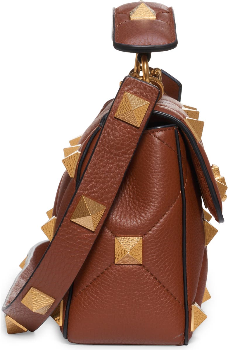 Valentino Garavani Medium Roman Stud Matelassé Leather Shoulder Bag, Alternate, color,