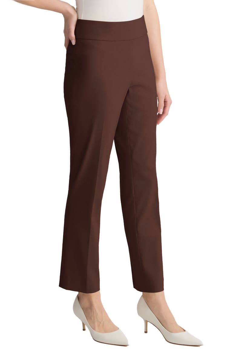 Jones New York Pull-On Straight Leg Ankle Pants, Alternate, color, Fudge