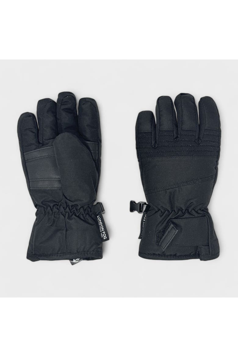 Boy's Ski Gloves with Velcro Closure, Main, color, Black