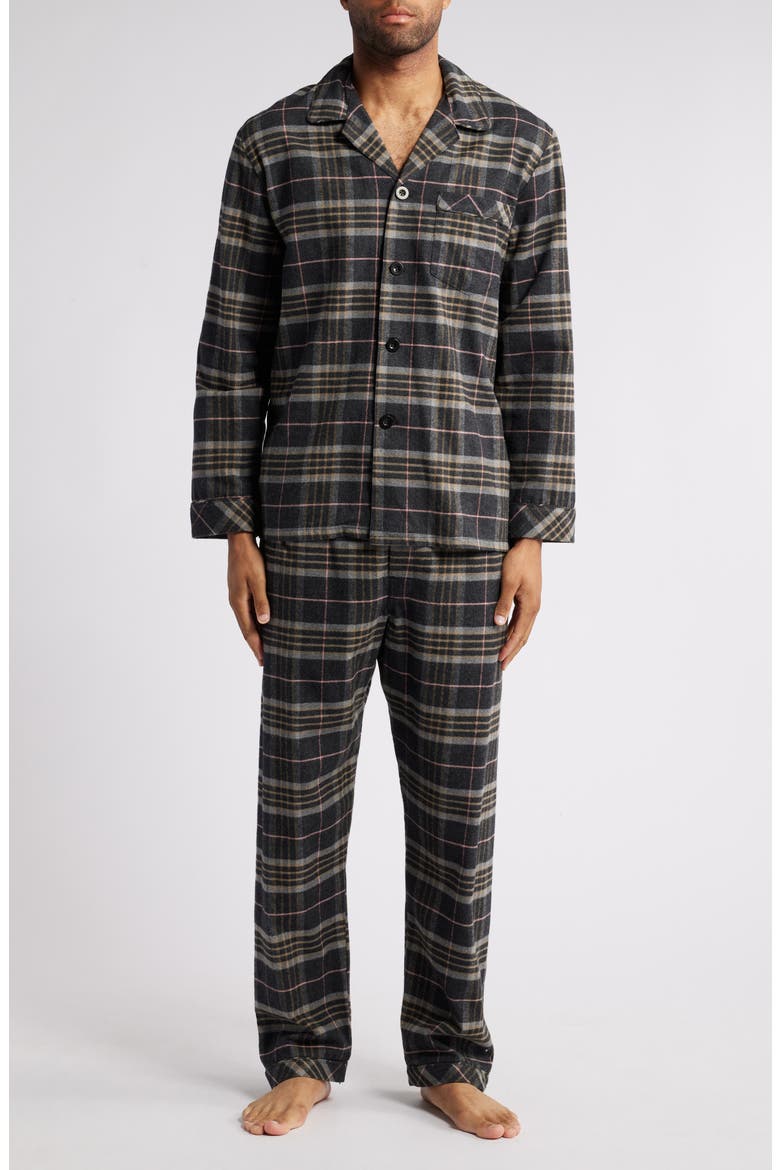 Country Cotton Flannel Pajamas, Main, color, CHARCOAL