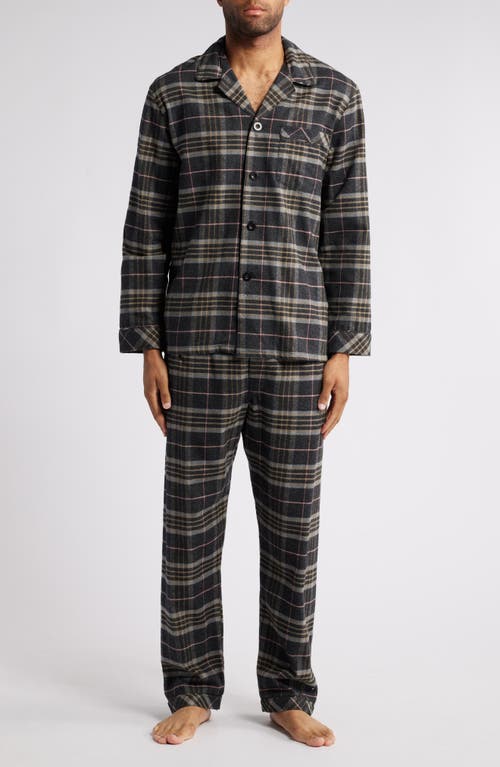 Majestic International Country Cotton Flannel Pajamas in Charcoal 