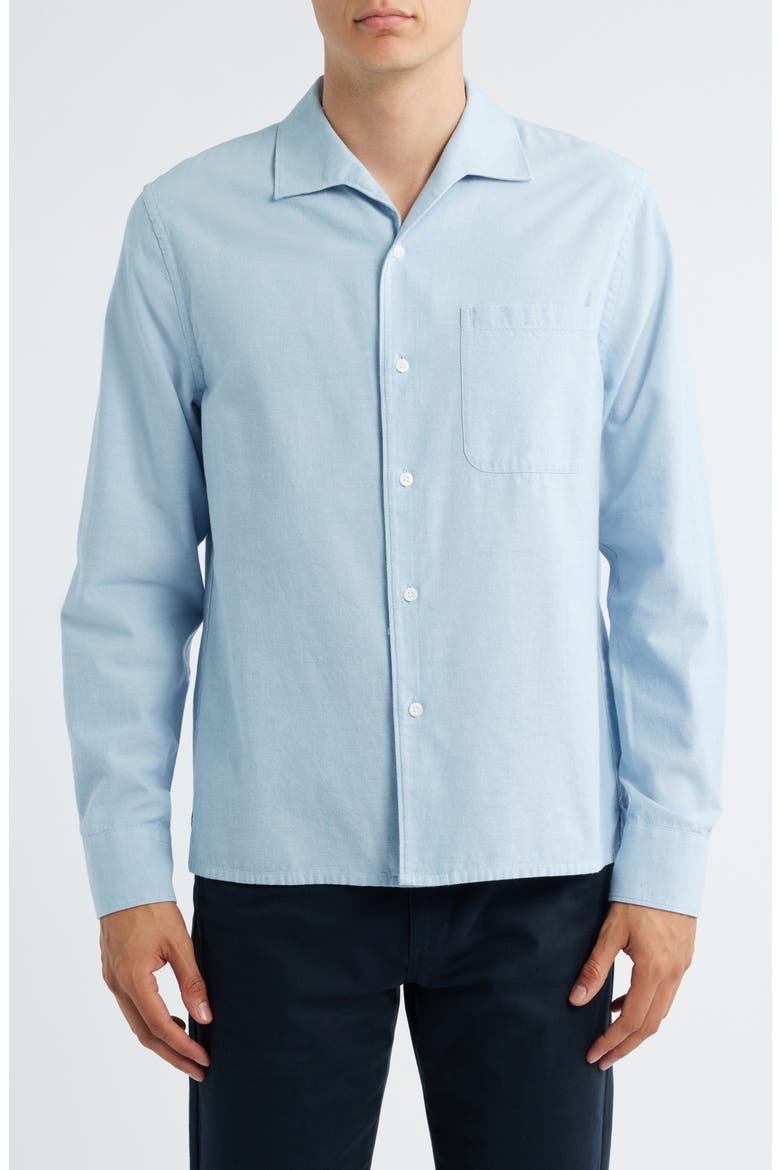 Chambray Button-Up Shirt, Main, color, CALIFORNIA RAIN