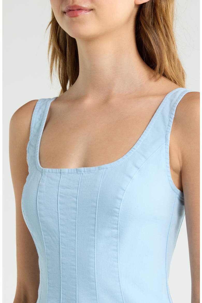 Una Fit & Flare Midi Dress, Alternate, color, BLUE