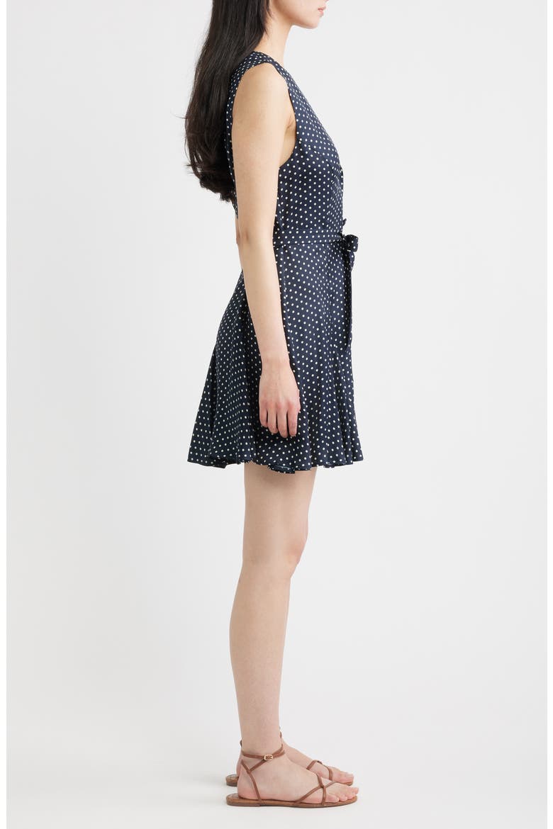 Aubrey Silk Blend Minidress, Alternate, color, HEPBURN DOT