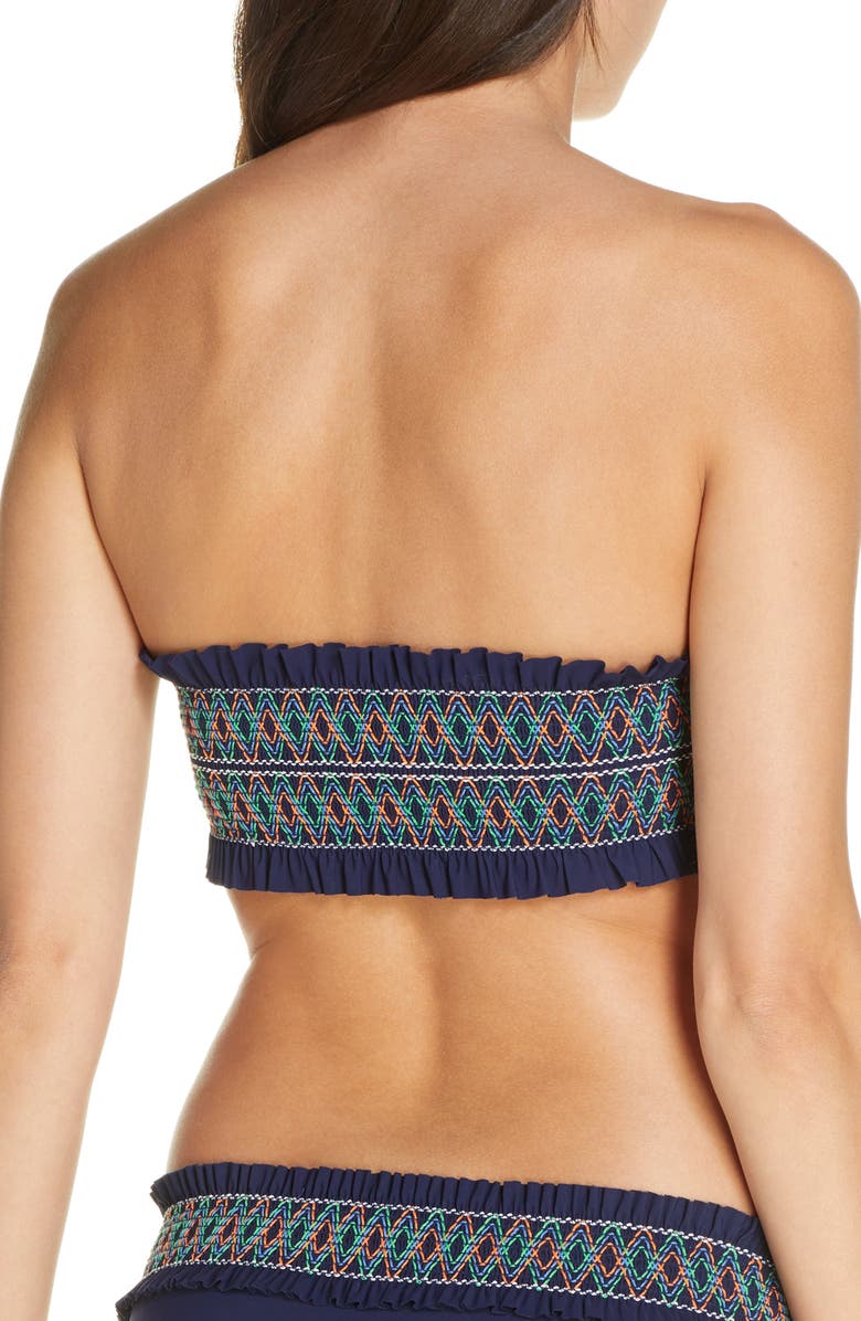 Tory Burch Costa Bandeau Bikini Top, Alternate, color, 