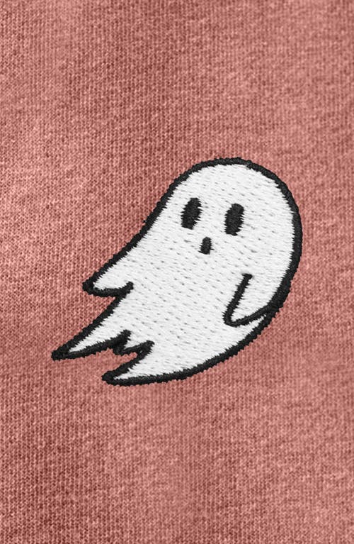 Dalix Ghost Zip Fleece Hoodie In Dusty Rose