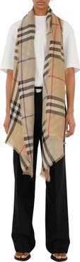 Burberry Check Reversible Wool & Silk Scarf