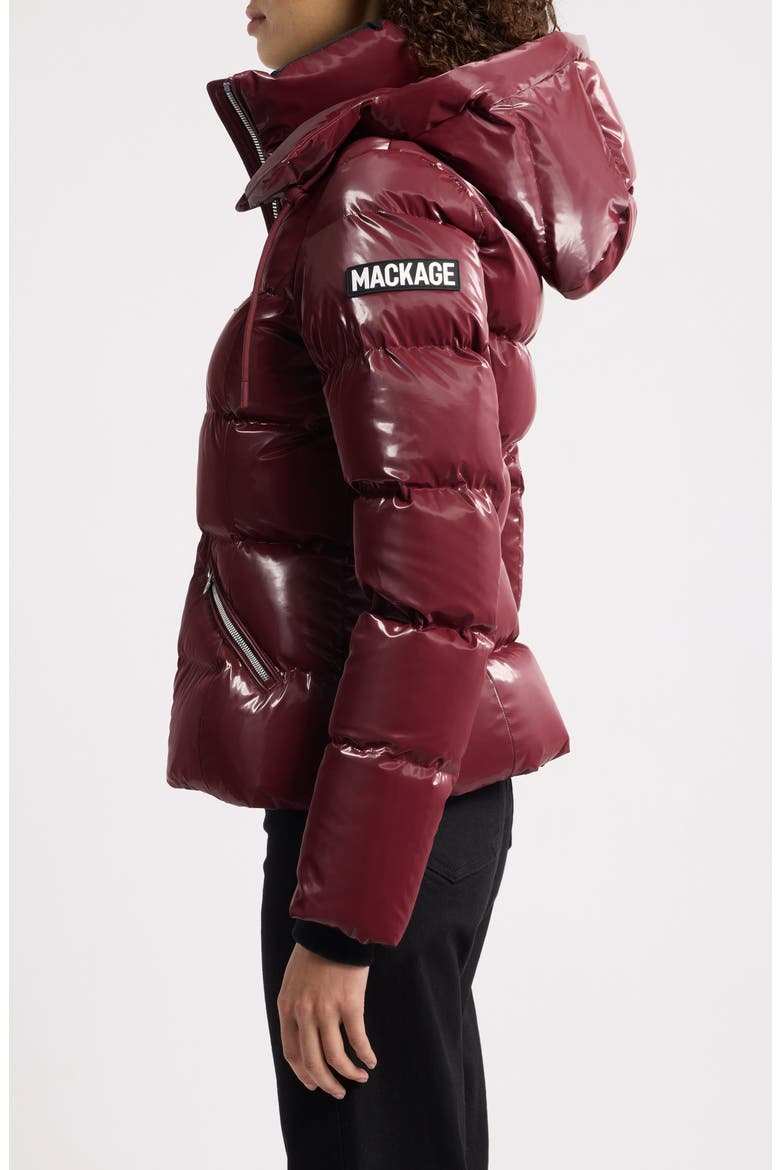 Madalyn Down Puffer Jacket, Alternate, color, GARNET