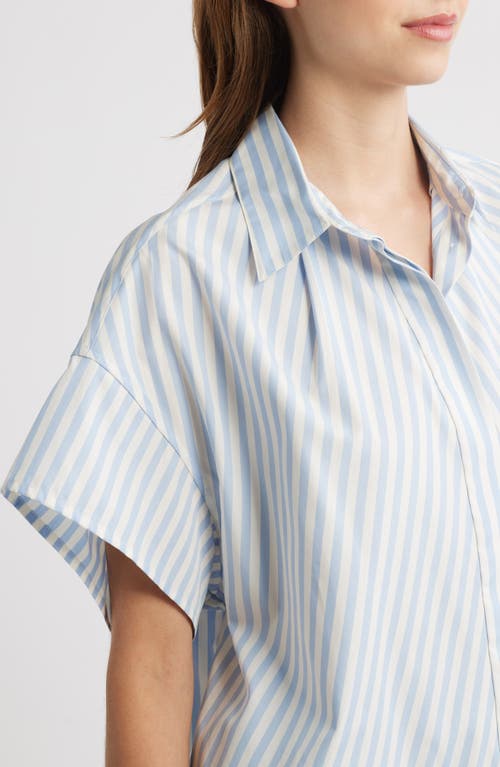 Rag & Bone Martha Poplin Shirt In Blue