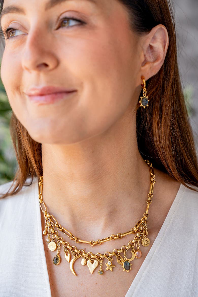 Talisman Charm Necklace, Alternate, color, Gold