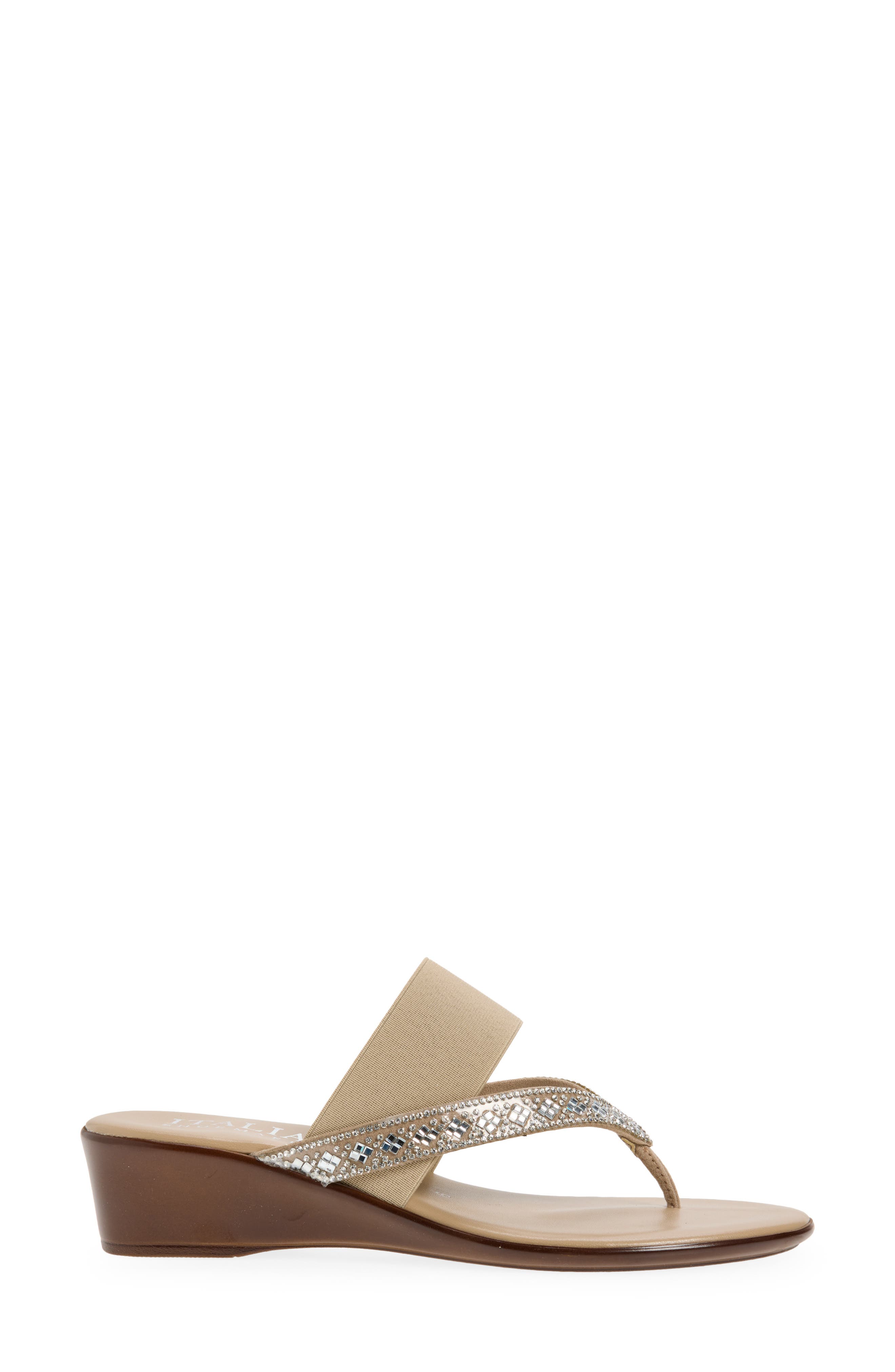 Calver Wedge Sandal, Alternate, color, TAUPE