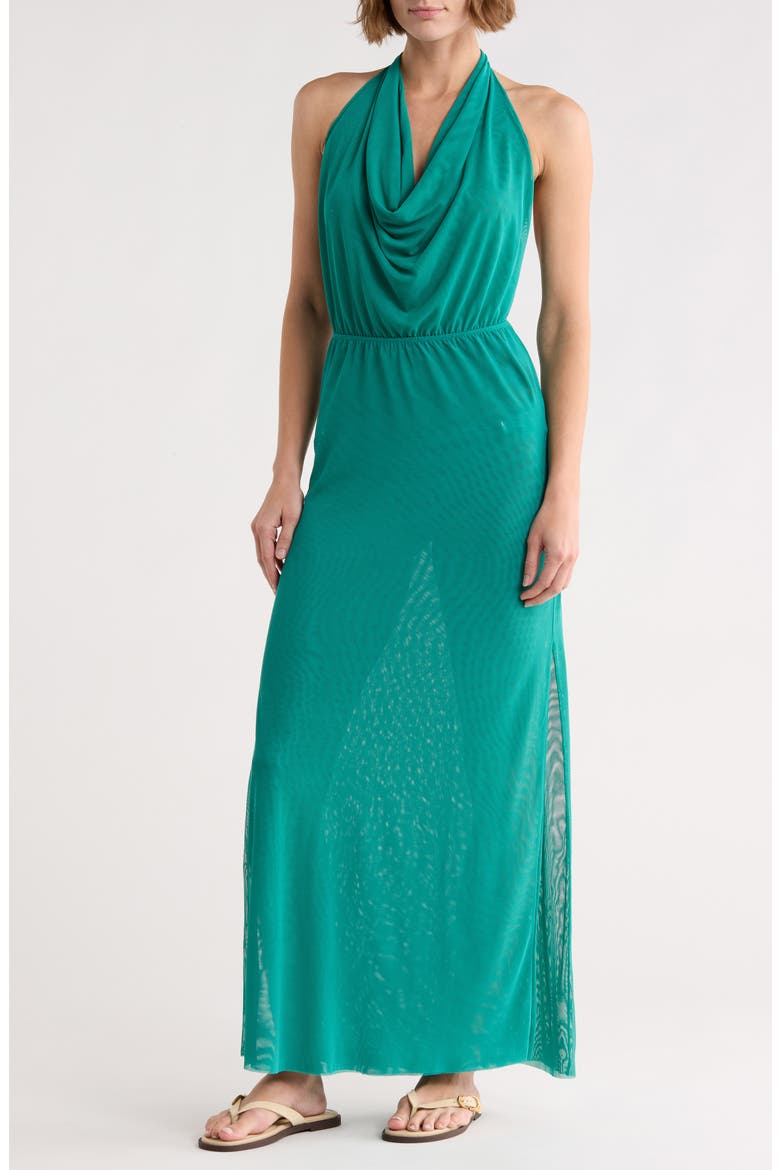 Tilly Halter Cover-Up Dress, Main, color, GREEN