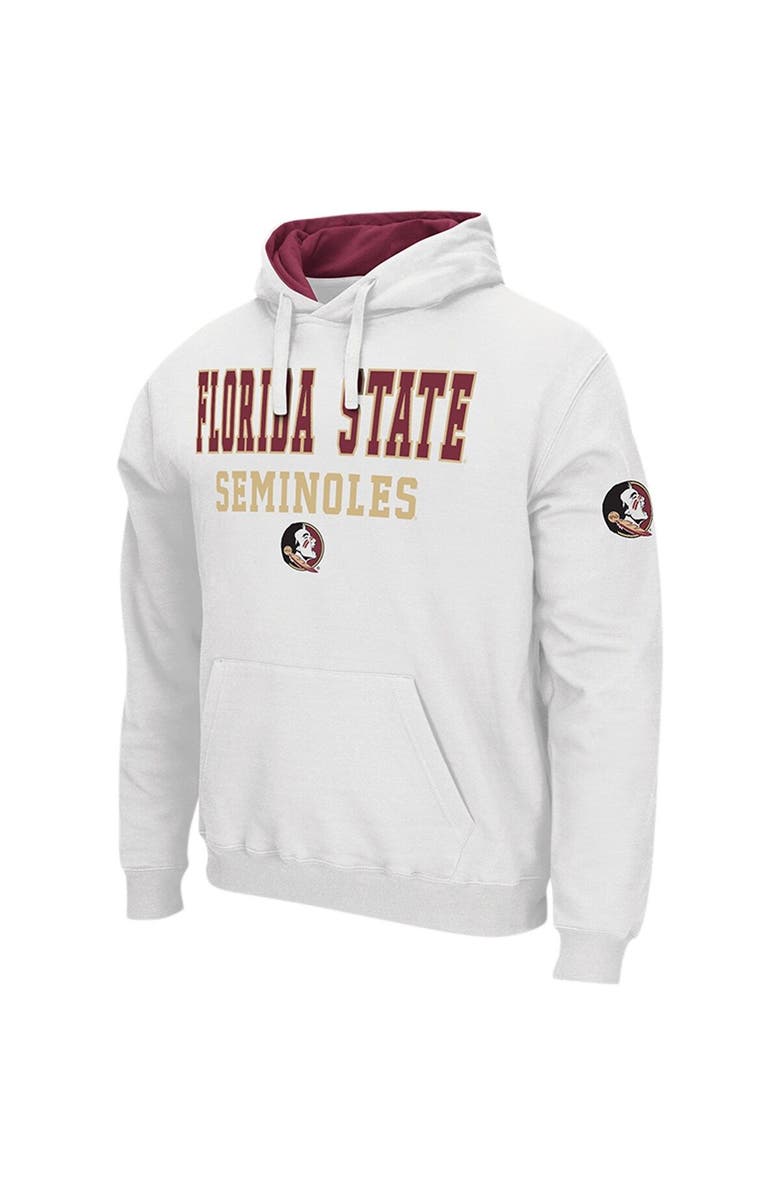 COLOSSEUM Men's Colosseum White Florida State Seminoles Sunrise Pullover Hoodie, Alternate, color, 