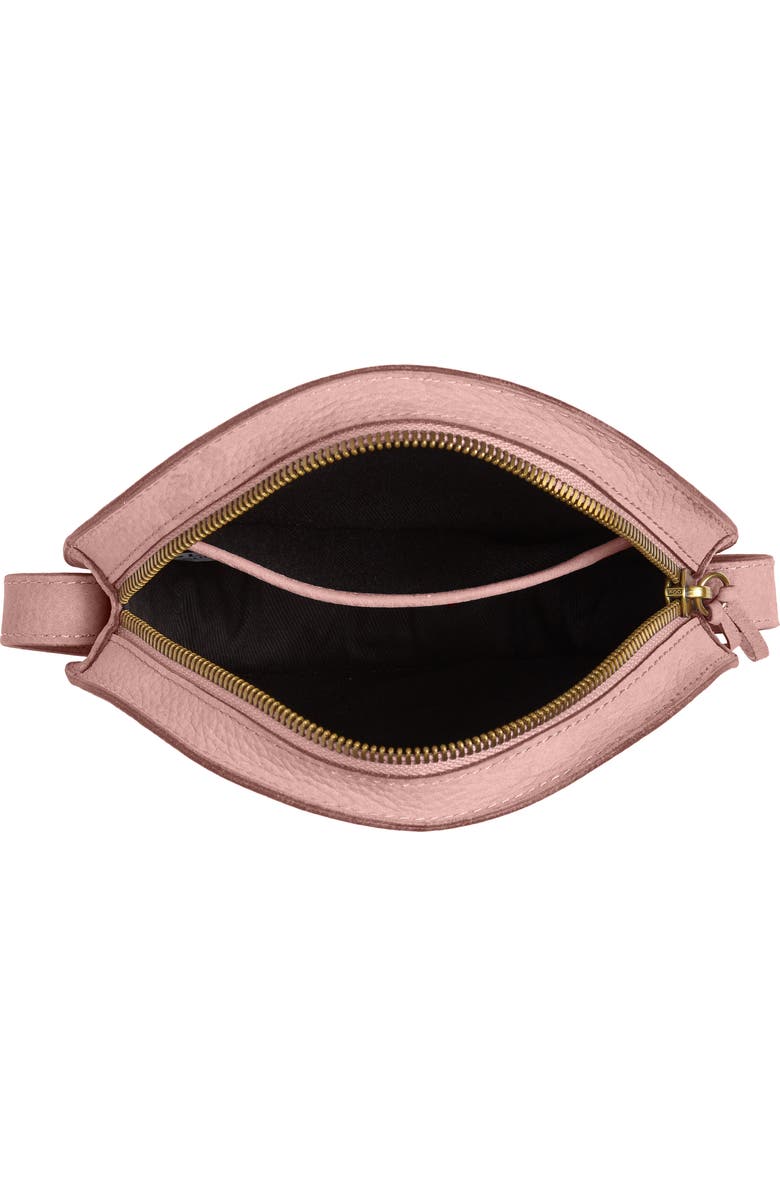 Madewell The Simple Circle Nubuck Leather Crossbody Bag, Alternate, color,