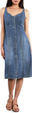 Wash Lab Denim Charm Button Up Denim Dress