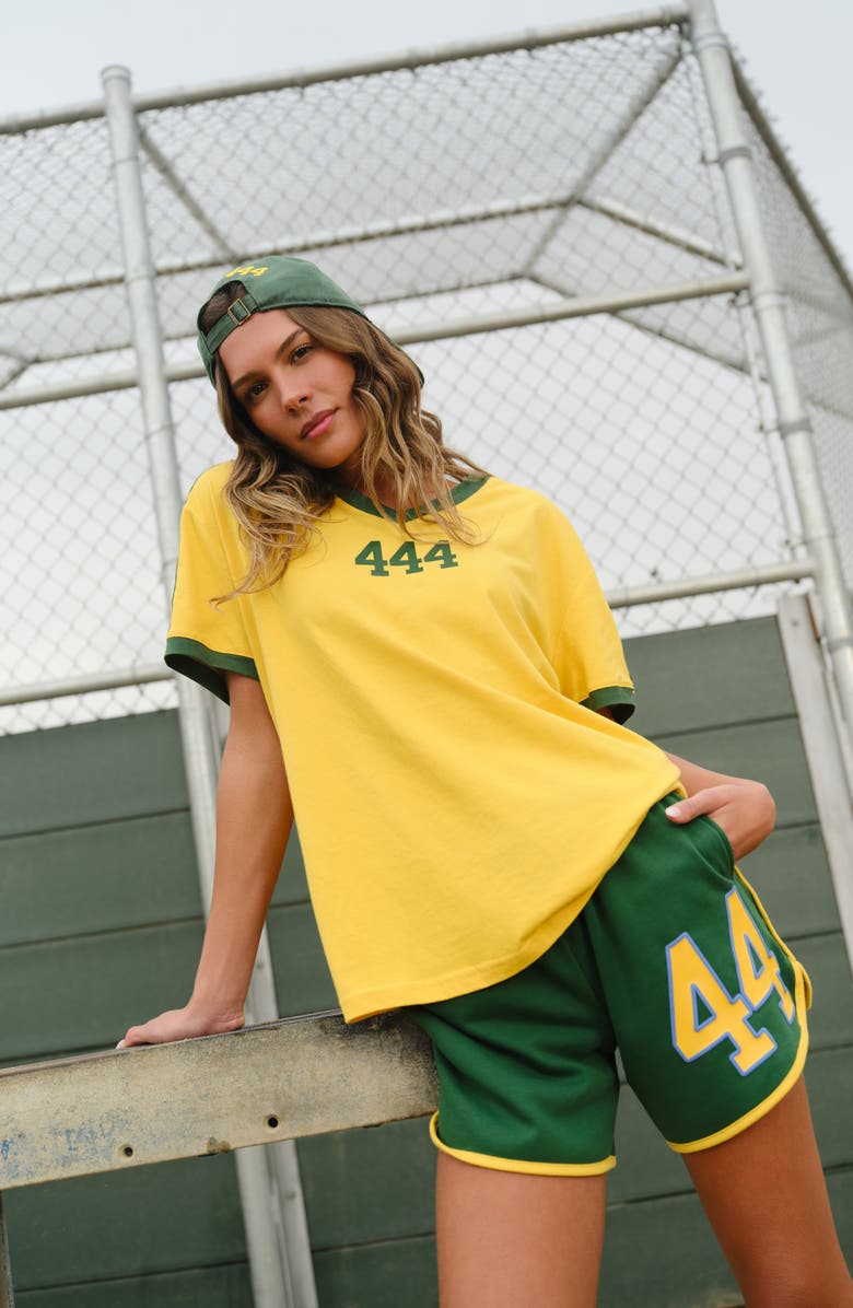 THE MAYFAIR GROUP 444 Graphic Sweat Shorts, Alternate, color, Green