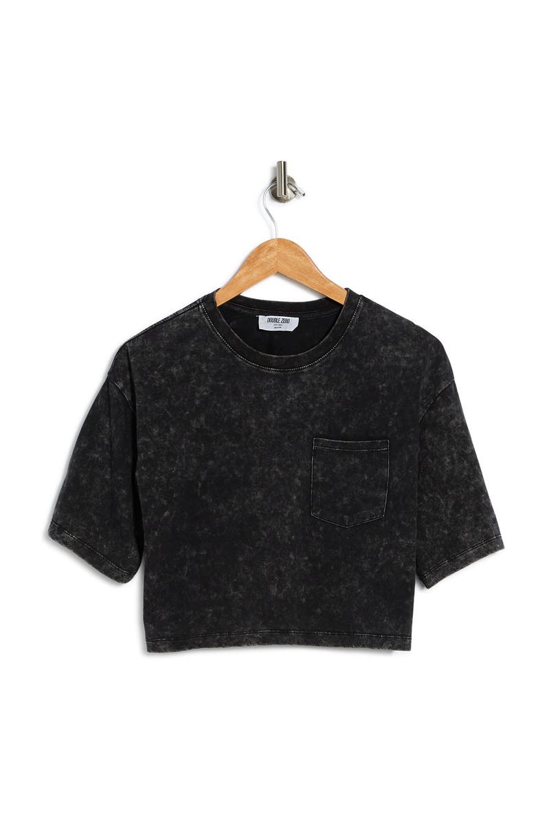Double Zero Acid Wash Crop T-Shirt, Alternate, color, 
