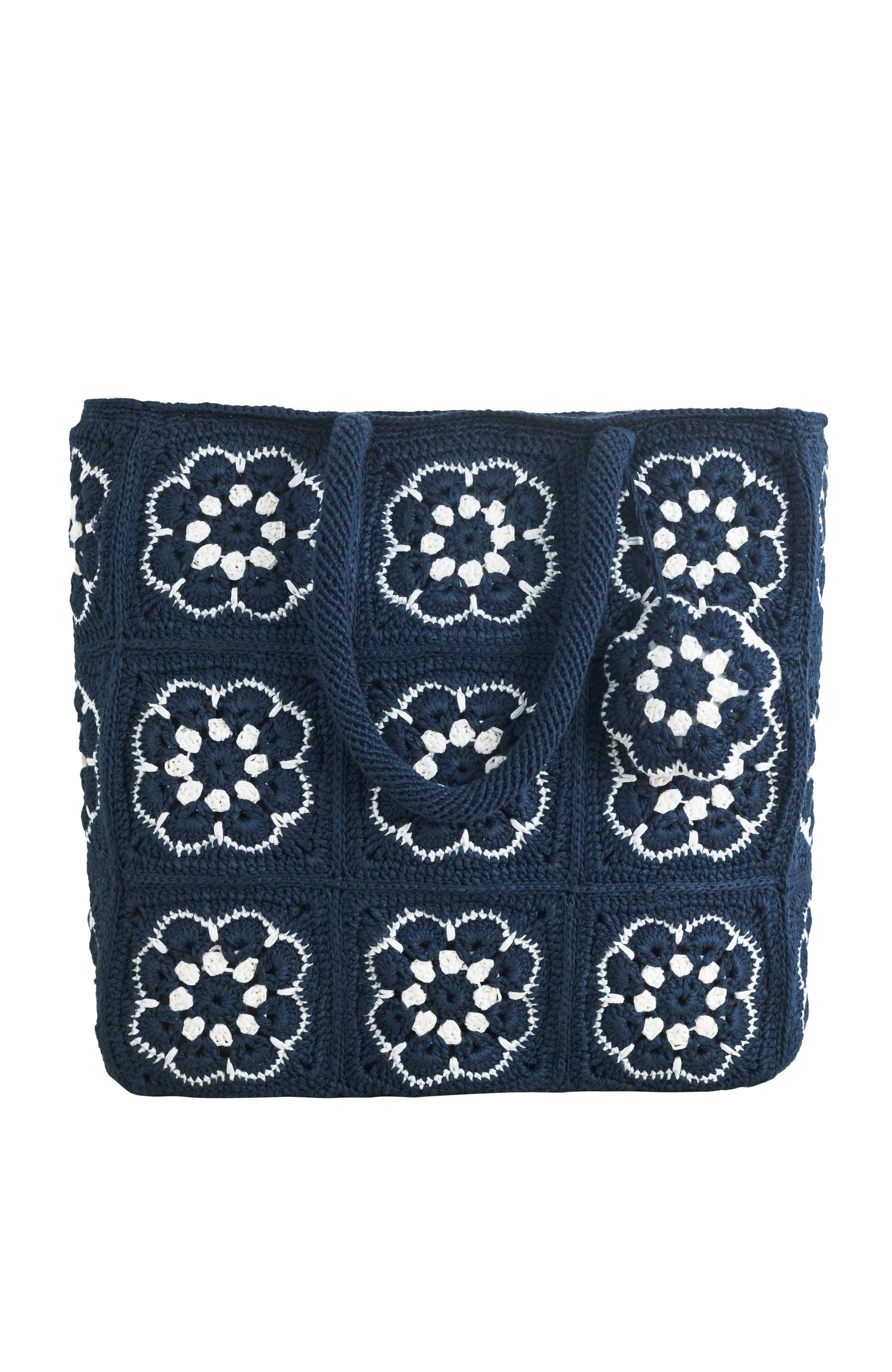 Solomon & Sage Vintage S&G Classic Work Crochet Bag, Alternate, color, Navy Multi