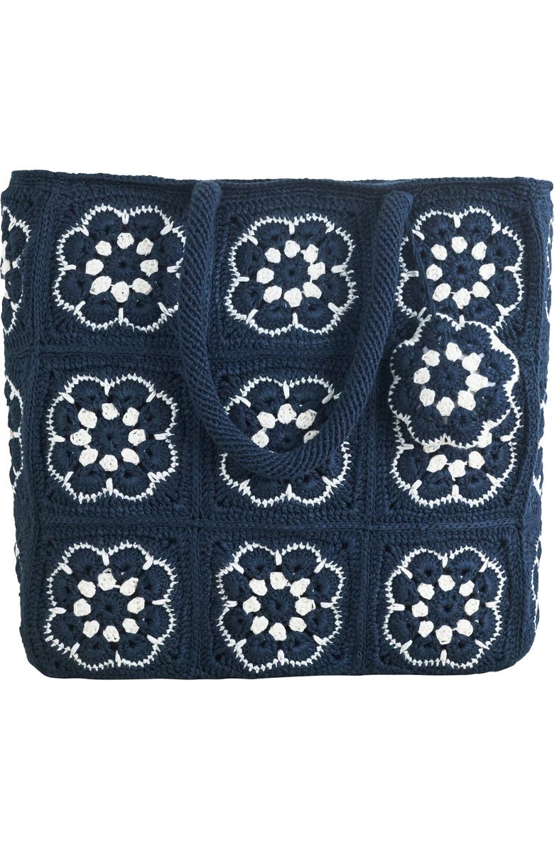 Solomon & Sage Vintage S&G Classic Work Crochet Bag, Alternate, color, Navy Multi