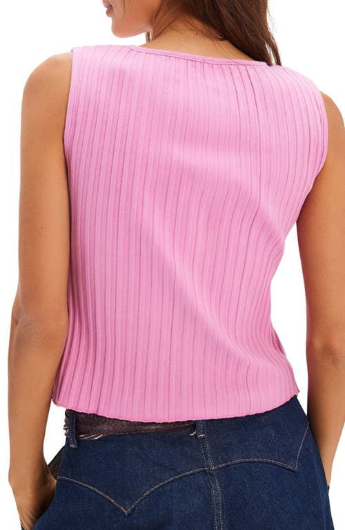 Free People Tilly Rib Button-up Top In Pink