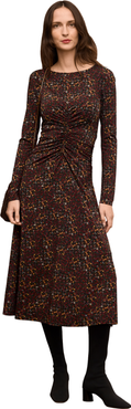 M.M.LaFleur Johnna Printed Jersey Ruched Dress