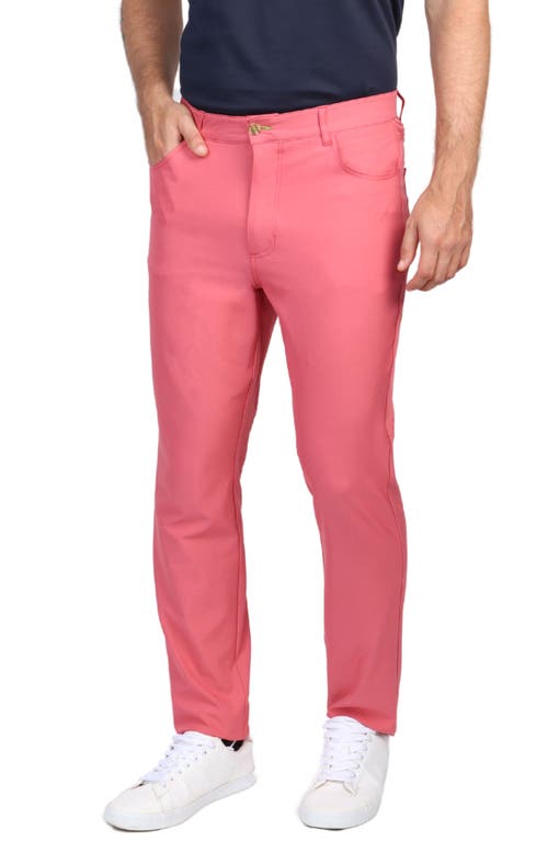 Tailorbyrd Five-pocket Performance Pants In Sunwashed Red