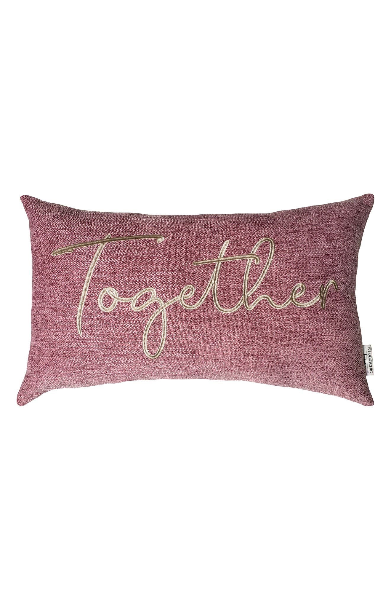 STUDIOCHIC Sentiments Together Embroidered Accent Pillow