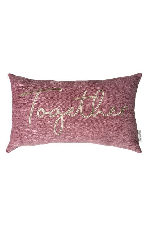 Sentiments Together Embroidered Accent Pillow