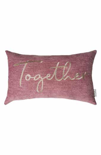 STUDIOCHIC Sentiments Together Embroidered Accent Pillow