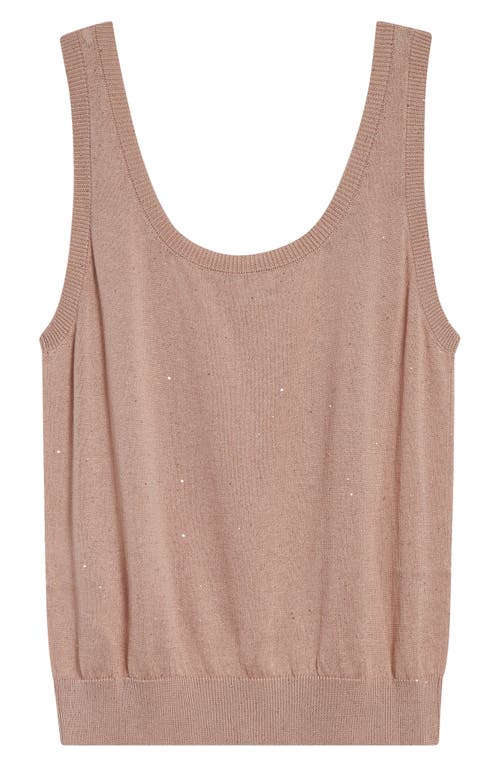 Eleventy Sequin Openwork Silk & Cotton Sweater Vest