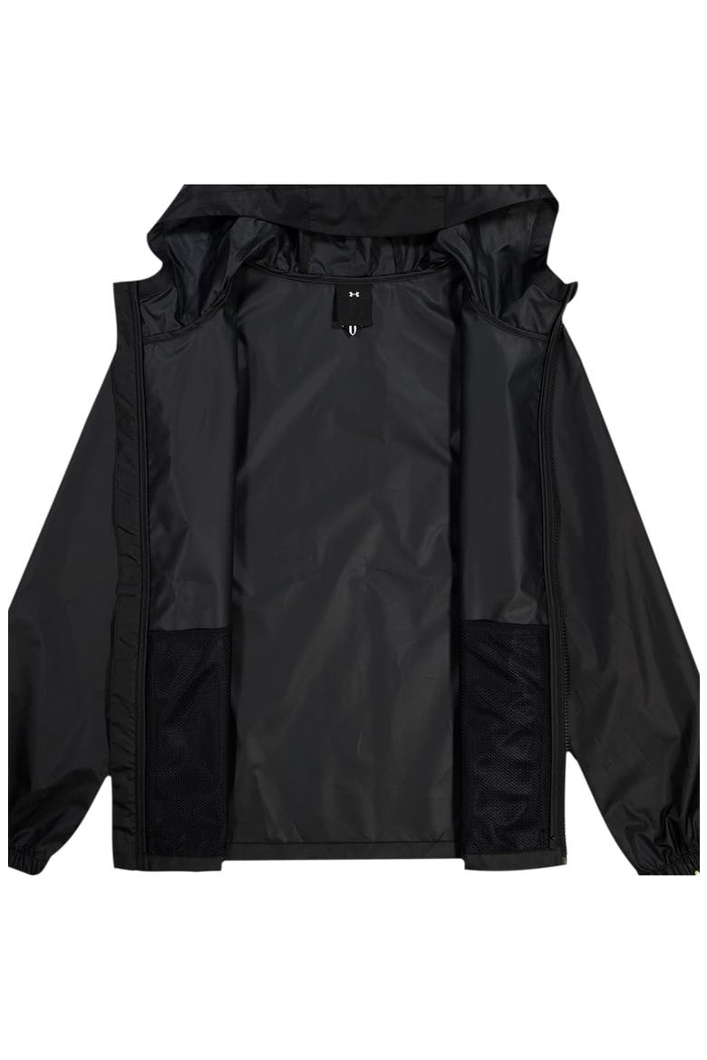 Kids' Madeweather Hooded Windbreaker Jacket, Alternate, color, BLACK