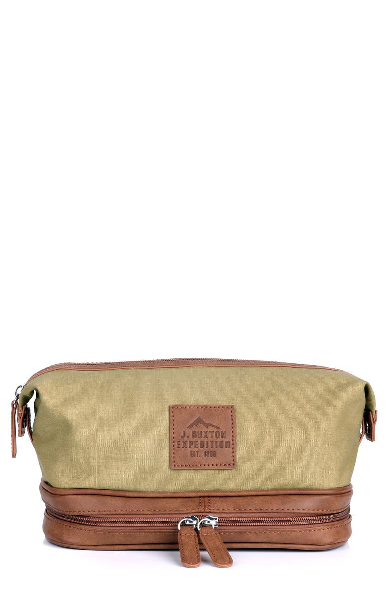 BUXTON J.BUXTON Expedition II Huntington Gear Bottom Zip Travel Kit, Main, color, 