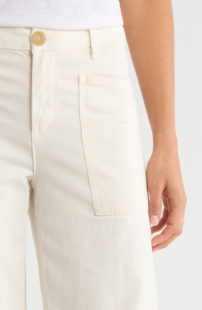 Frank & Eileen Patch Pocket Wide Leg Pants, Alternate, color, Chalk