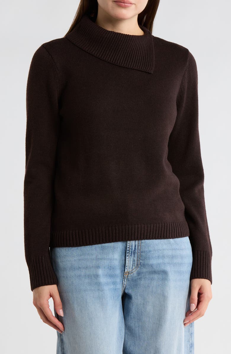 1.STATE Envelope Neck Pullover Sweater, Main, color, Carob