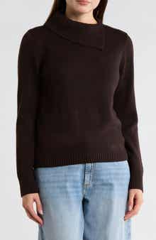 1.STATE Envelope Neck Pullover Sweater