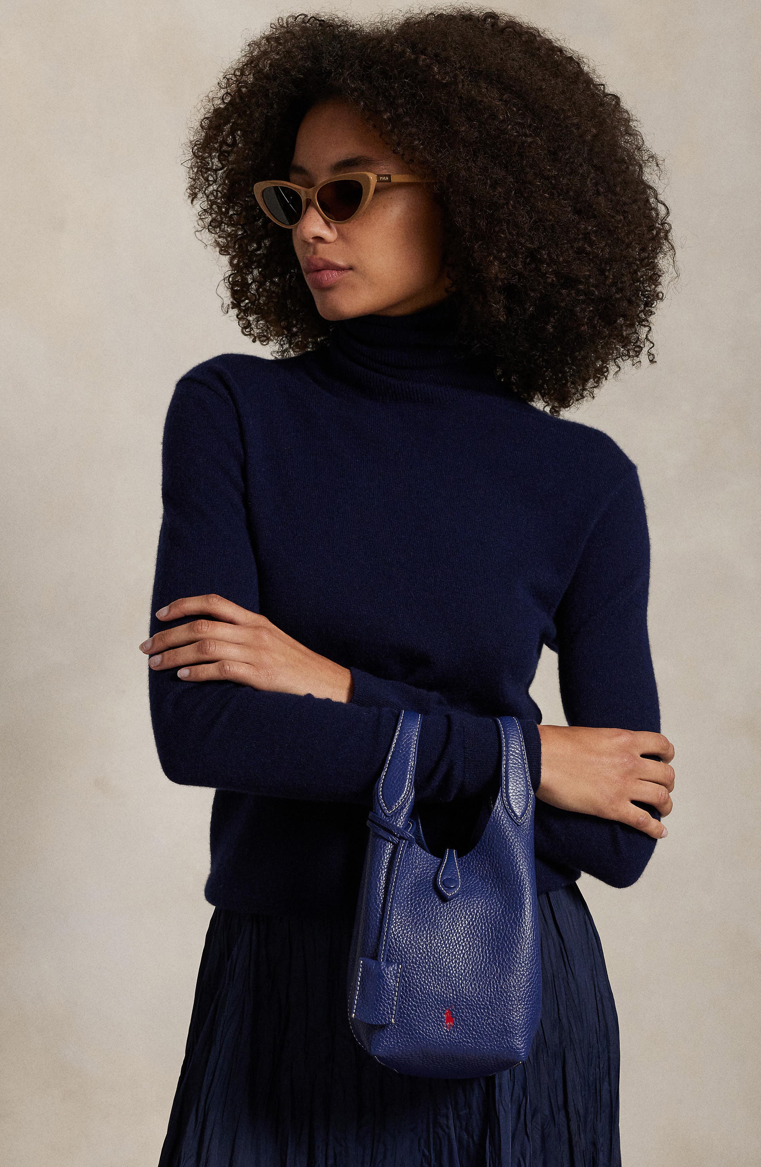 Polo Ralph Lauren Small Polo Play Crossbody Tote, Alternate, color, Ink