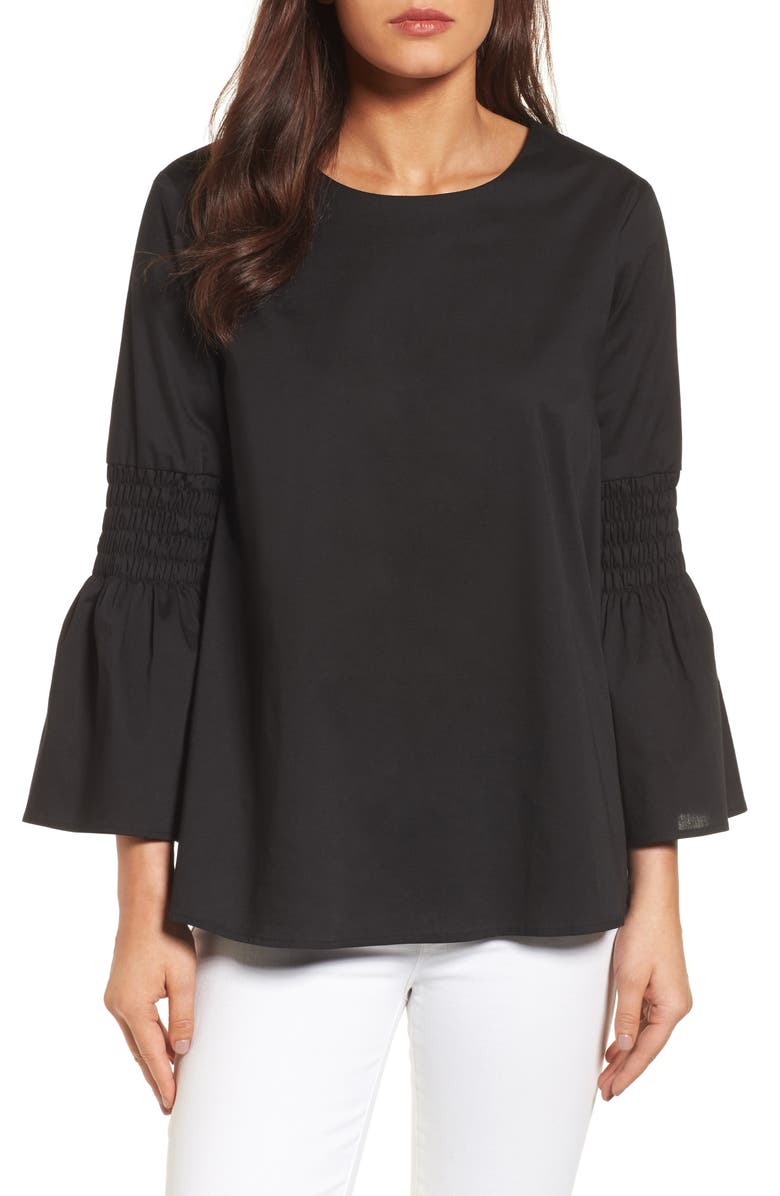 Halogen<sup>®</sup> Bow Back Bell Sleeve Top, Main, color,