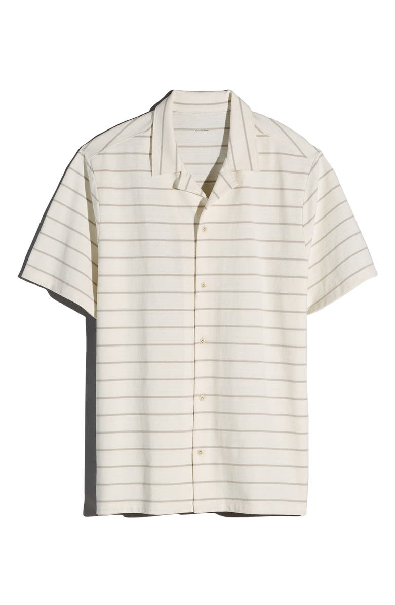 Madewell Stripe Easy Knit Short Sleeve Button-Up Shirt, Alternate, color,