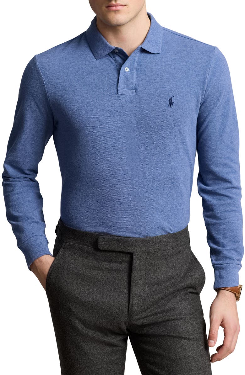 Polo Ralph Lauren Cotton Piqué Long Sleeve Polo, Main, color, 