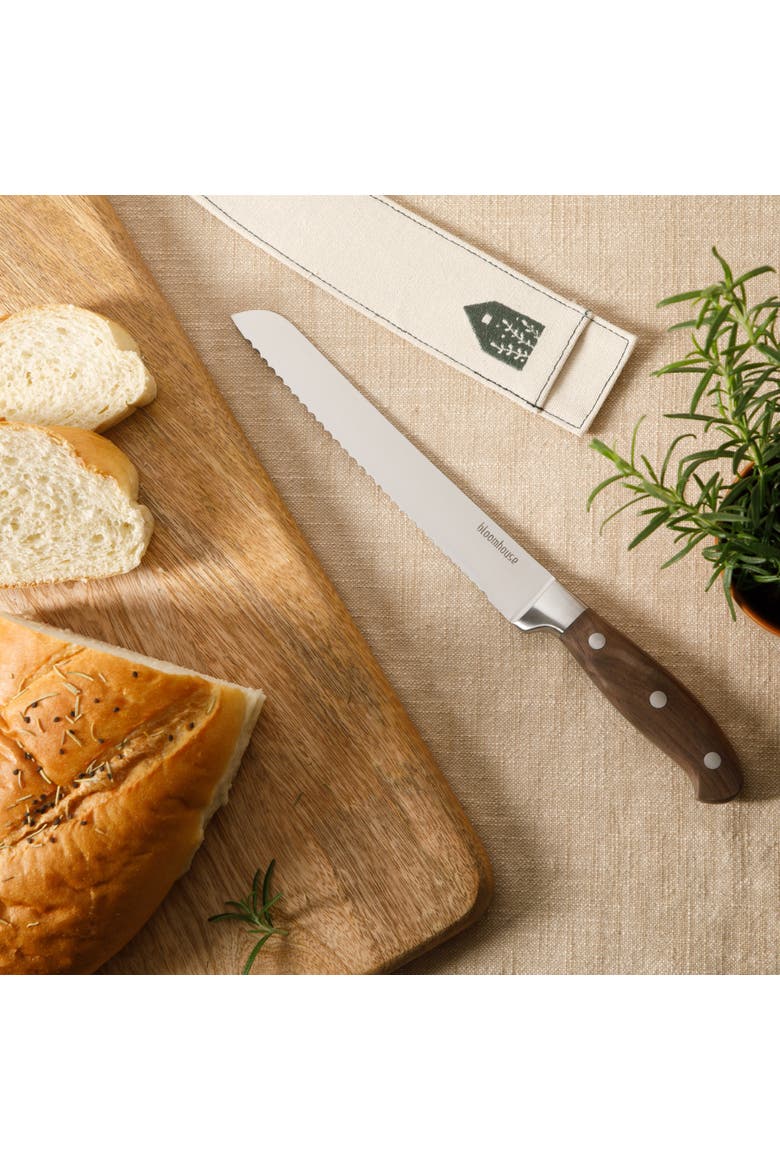 German Steel Bread Knife, Alternate, color, Natural Wood