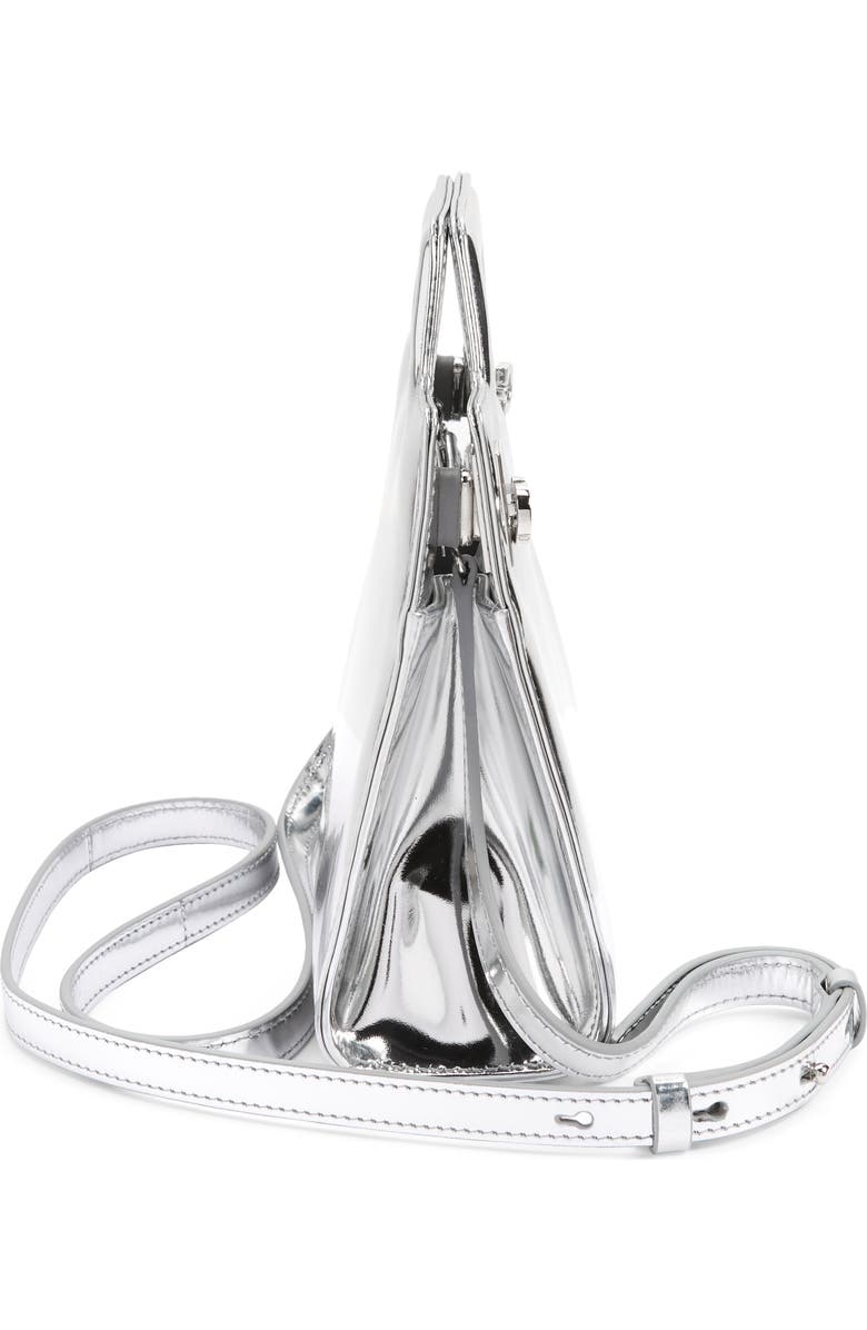 FERRAGAMO Wanda Mini Metallic Leather Top-Handle Bag, Alternate, color,