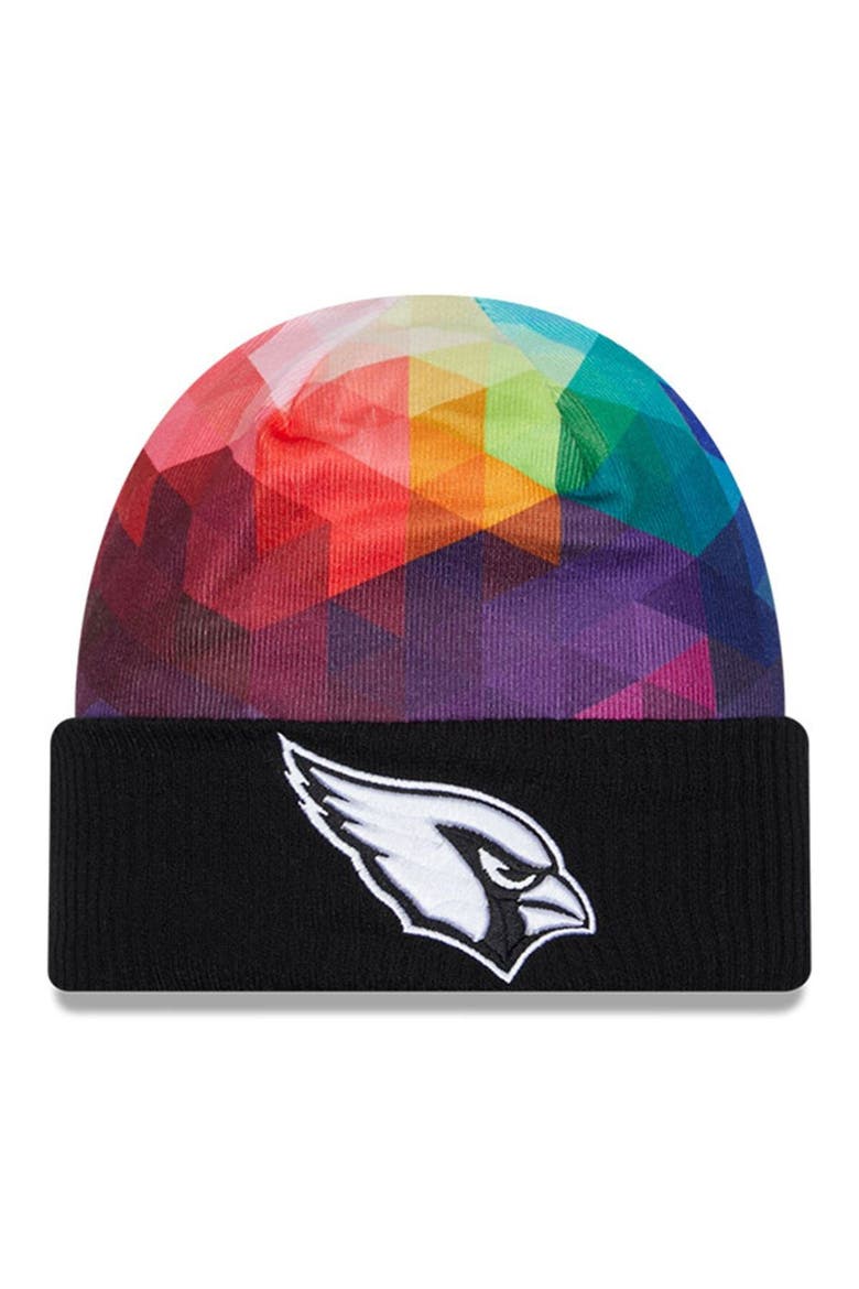 Men's New Era  Black Arizona Cardinals 2023 NFL Crucial Catch Cuffed Knit Hat, Main, color, Black