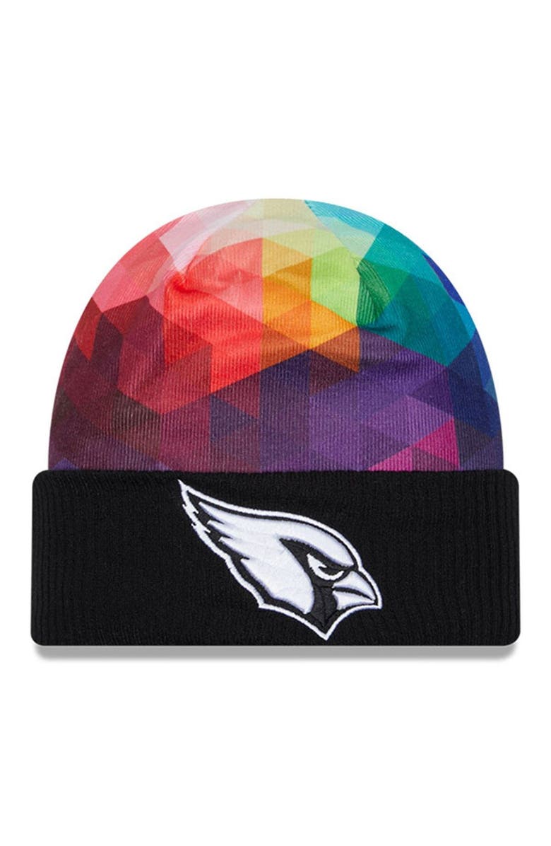 New Era Men's New Era Black Arizona Cardinals 2023 NFL Crucial Catch Cuffed Knit Hat, Main, color,