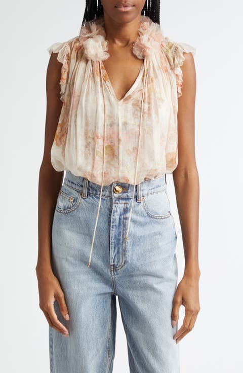 Frilled Cap Sleeve Top